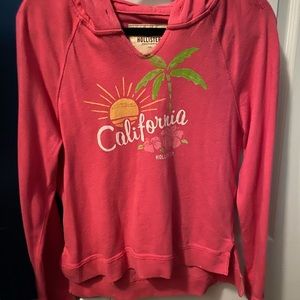 Pink Hollister Sweatshirt with a hood